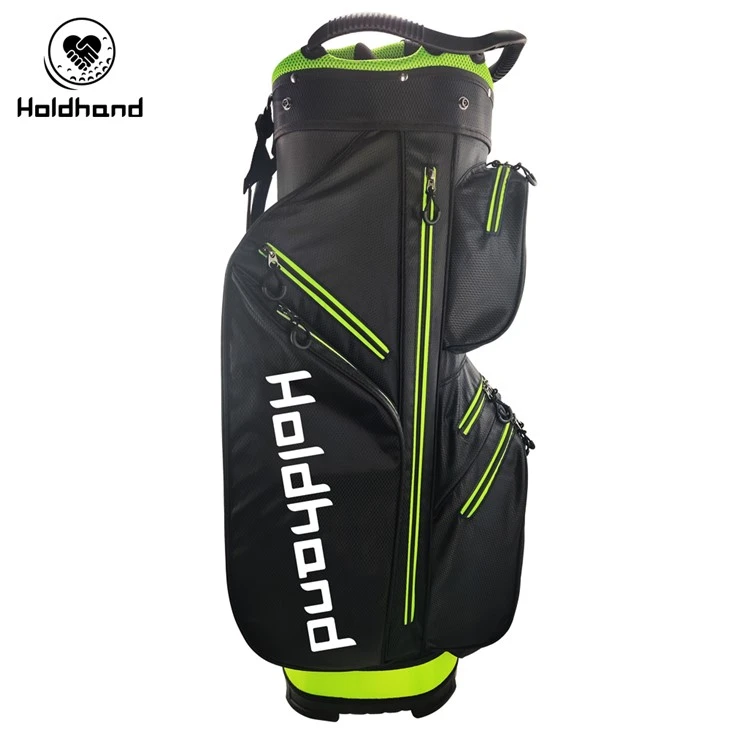 Doub Brap Premium Materyèl Pu Leather Materyèl Golf Cart Bag