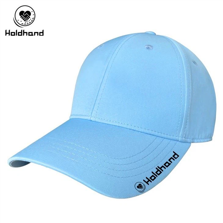 Blue Cotton Cap With Embroidery Logo