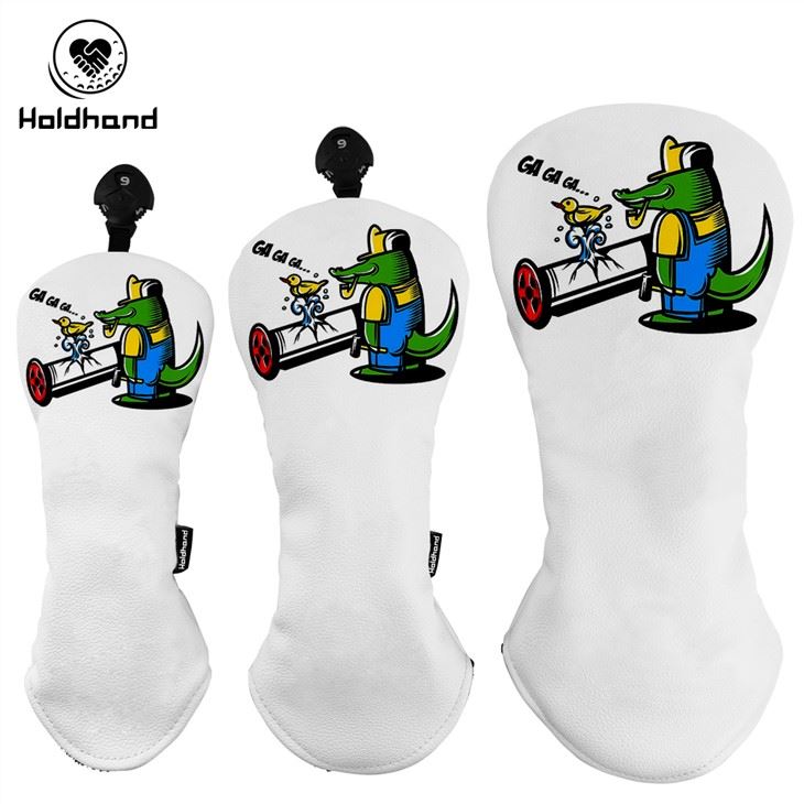 Segondè Kalite Fashion Design Faktori Pri Golf Custom Logo PU Leather OEM Chofè Head Cover