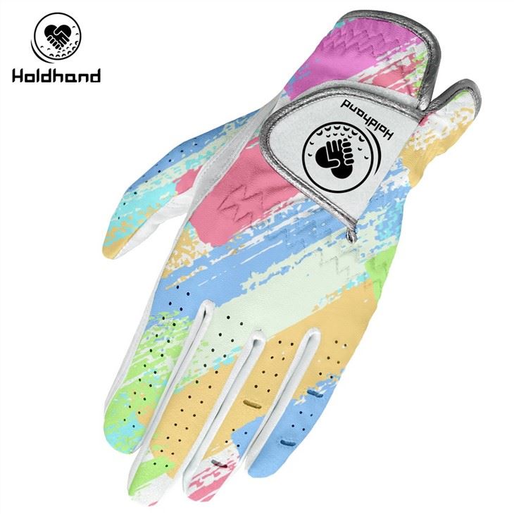 Hot Sales Soft Touching Personality Pattern New Design PU Cabretta Golf Gloves