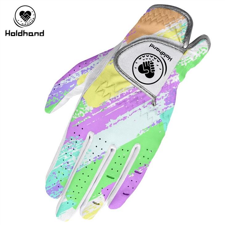 Hot Sales Soft Touching Personality Pattern New Design PU Cabretta Golf Gloves