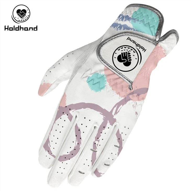 Hot Sales Soft Touching Personality Pattern New Design PU Cabretta Golf Gloves