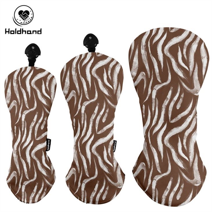 Bèl konsepsyon vann cho PU kwi chofè bwa Headcovers Custom Logo OEM