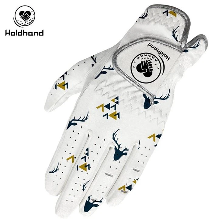 Personality Pattern And OEM Highlight Design PU Cabretta Golf Gloves