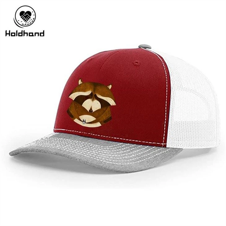 Red Hat Truck Hat Golf Hat Brown Bear Print Custom Made