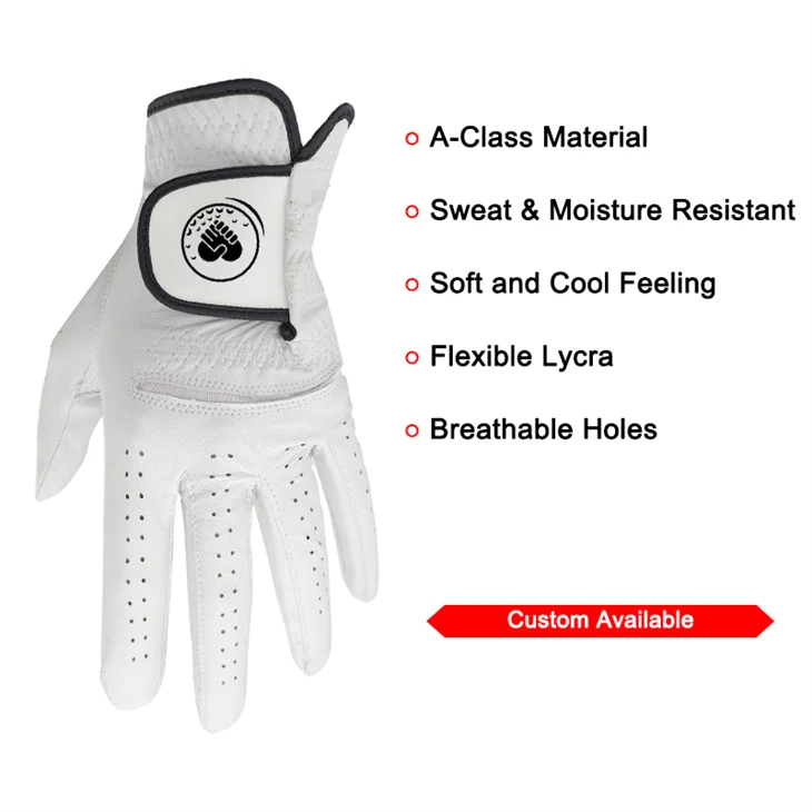 Custom Logo Printing Design Golf Gloves Weather Spann Premium Synthetic GLoves